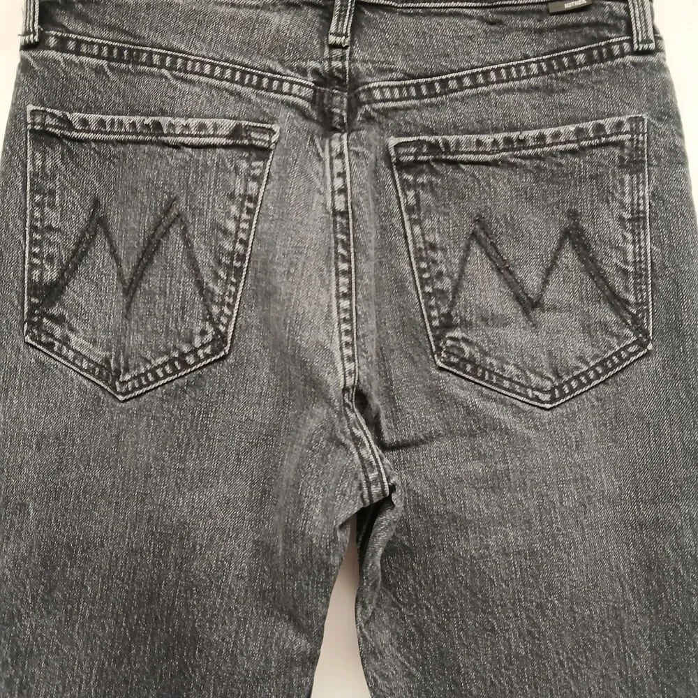MOTHER Superior The Tomcat Ankle Jeans Wash on The Fly Black High Rise Size 27